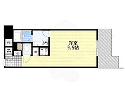朝日プラザ新大阪 ワンルームの間取図画像