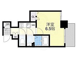 エスリード新大阪ザマーク 1Kの間取図画像