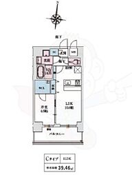 スプランディッド新大阪VIII 1LDKの間取図画像
