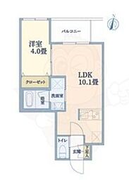 ウェルスクエア江坂II 1LDKの間取図画像
