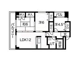 アルテ江坂 3LDKの間取図画像