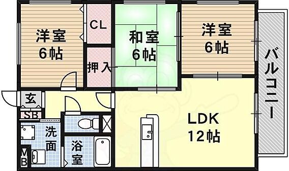 アネックス御願塚_間取り_0