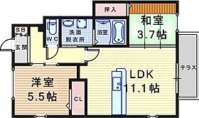 アルモニーアF  ｜ 兵庫県尼崎市田能３丁目11番12号（賃貸アパート2LDK・1階・49.17㎡） その2