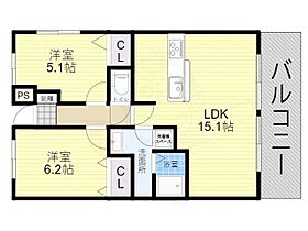 メゾン・ド・ボヌール  ｜ 兵庫県尼崎市次屋２丁目（賃貸マンション2LDK・2階・62.02㎡） その2