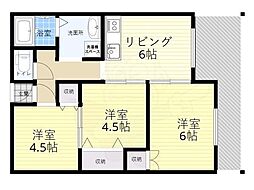 昆陽ノ里マンション 3DKの間取図画像