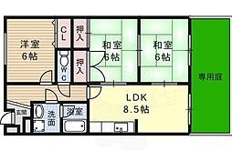 ラポール新伊丹 3LDKの間取図画像