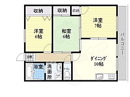 イトーミ2 3LDKの間取図画像