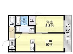 HEBELMaisonA 1LDKの間取図画像