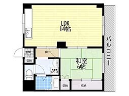聖隆エレガントハイツ 1LDKの間取図画像