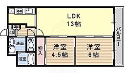 レジデンス西台 2LDKの間取図画像