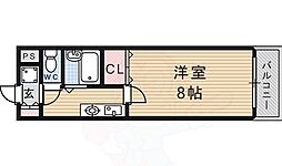 ウエストヒルズFUJIWO 1Kの間取図画像