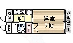 レナトゥス伊丹 1Kの間取図画像