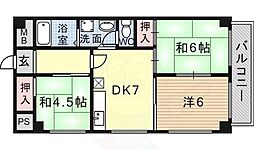 ネオライフ伊丹 3DKの間取図画像