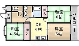 イーストバリィ 3DKの間取図画像