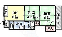 あすかマンション 2DKの間取図画像