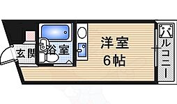 エターナルイタミ2 ワンルームの間取図画像