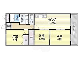 サンウェルシー21 3LDKの間取図画像