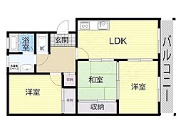 ティアラ武庫川パート2 3LDKの間取図画像