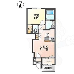 Maron Heim 東久代 1LDKの間取図画像