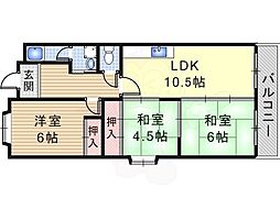 サンウェルシー21 3LDKの間取図画像