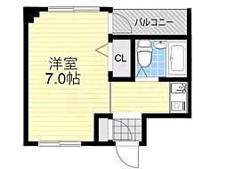 ハイツオー・ワイ ワンルームの間取図画像