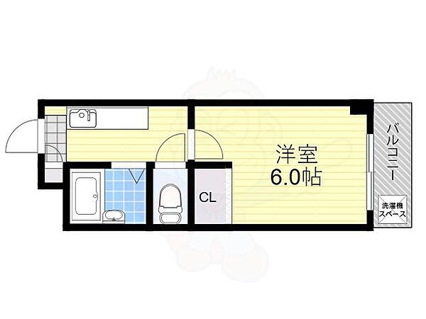 土井グランドマンション 315｜大阪府大阪市東淀川区東中島５丁目(賃貸マンション1K・3階・16.00㎡)の写真 その2