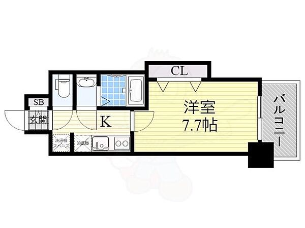 大阪府大阪市東淀川区東中島６丁目(賃貸マンション1K・6階・26.28㎡)の写真 その2