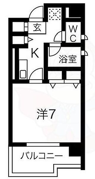 大阪府大阪市東淀川区東中島３丁目(賃貸マンション1K・5階・25.15㎡)の写真 その2