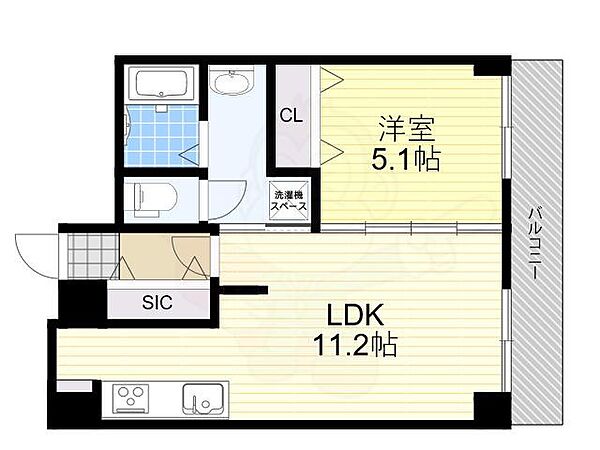 ドミニアムパレス東洋 403｜大阪府大阪市東淀川区小松１丁目(賃貸マンション1LDK・4階・45.00㎡)の写真 その2