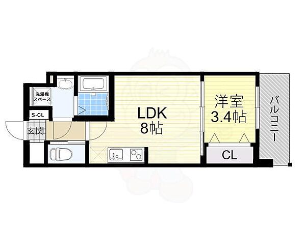 Luxe服部天神 ｜大阪府豊中市服部本町３丁目(賃貸マンション1LDK・4階・28.34㎡)の写真 その2