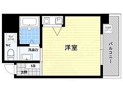 ミールズ新大阪 ワンルームの間取図画像