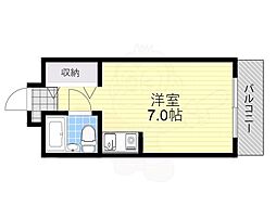 ハイツ衣笠 ワンルームの間取図画像