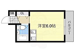 M&T江坂 ワンルームの間取図画像