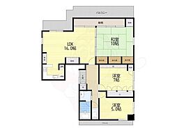 サンパレス第2新大阪 3LDKの間取図画像