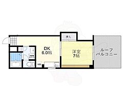 ハウス陽新 1DKの間取図画像