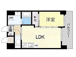 ノルデンハイム江坂2 1LDKの間取図画像