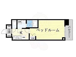 リビー東三国 1Kの間取図画像