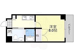S-FORT江坂リベルツ 1Kの間取図画像