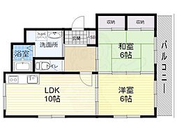 THECITY三国本町 2LDKの間取図画像