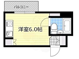 エクト1 ワンルームの間取図画像