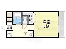 オリエントハイツ 1Kの間取図画像