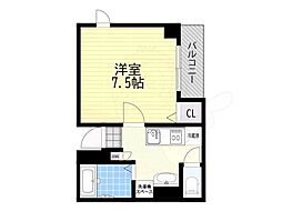 KDA大阪45 1Kの間取図画像
