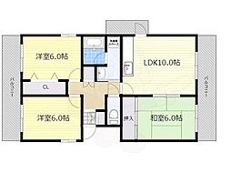 グランエスト江坂 3LDKの間取図画像
