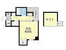 エステムコート新大阪3ステーションプラザ 1Kの間取図画像