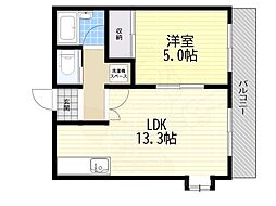 村口ビル 1LDKの間取図画像