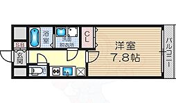レジュールアッシュプレミアムツインー1 1Kの間取図画像