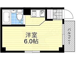 パレ豊南 ワンルームの間取図画像