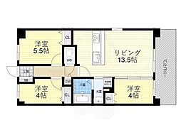 アーバンパーク淡路 3LDKの間取図画像