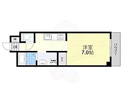 オークフロント 1Kの間取図画像