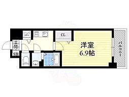 ベラジオ三国駅前 1Kの間取図画像